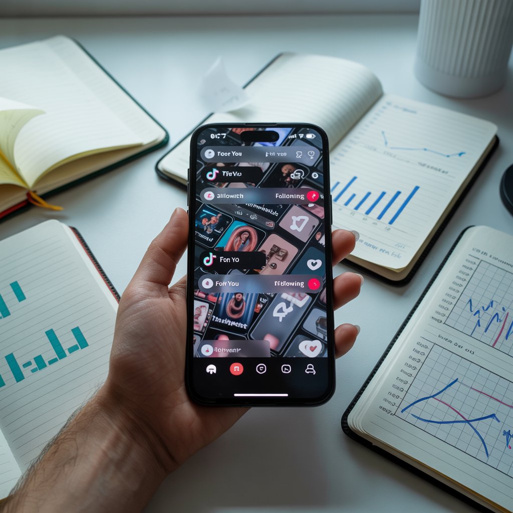 How have recent TikTok algorithm updates changed content strategy? 4 a photograph of a smartphone displaying