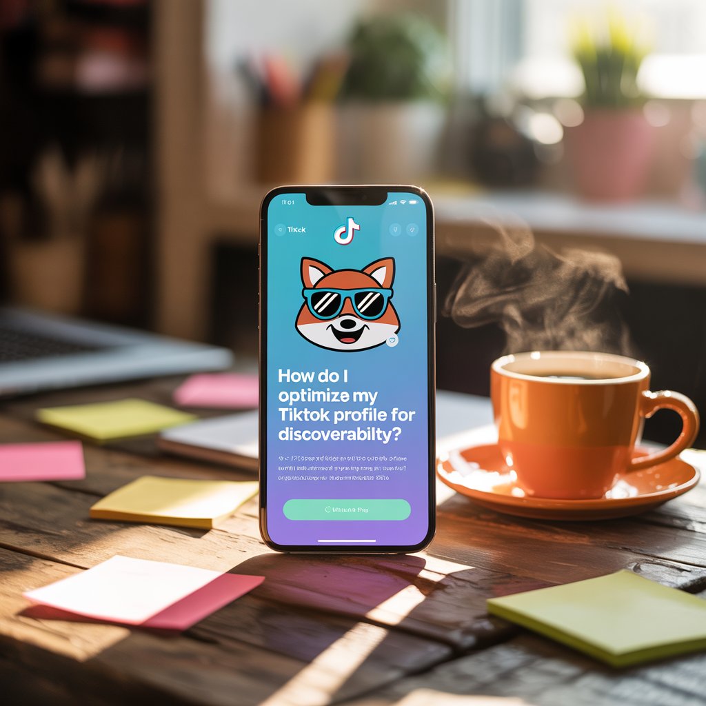 How do I optimize my TikTok profile for discoverability? 2 a photograph of a smartphone displaying qHnuQl 9TBKXlpQ1Qp LAw d 5dwUtTLWRBwNznZYXfg